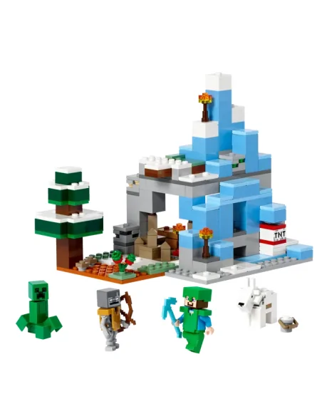 Lego Minecraft 21243 picchi congelati, giocattolo per bambini da 8 anni,  con