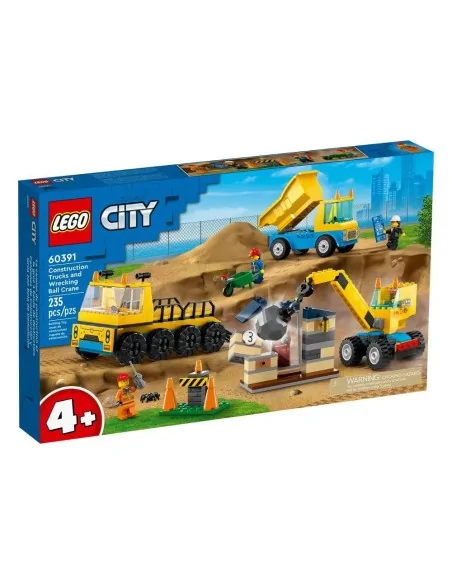 LEGO CITY 60391 Camion da cantiere e gru con palla da demolizione