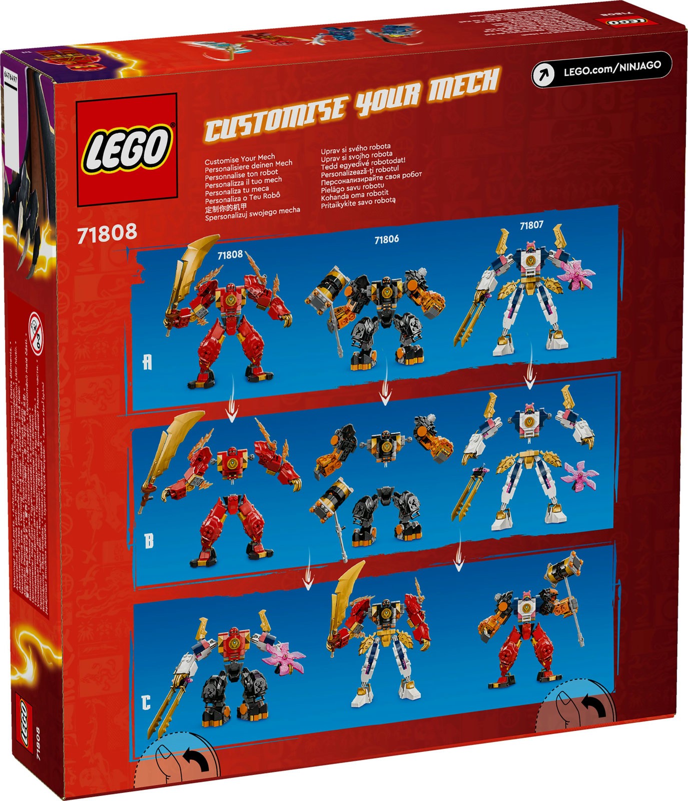 LEGO NINJAGO Mech Elemento Fuoco di Kai, Giochi d'Azione per