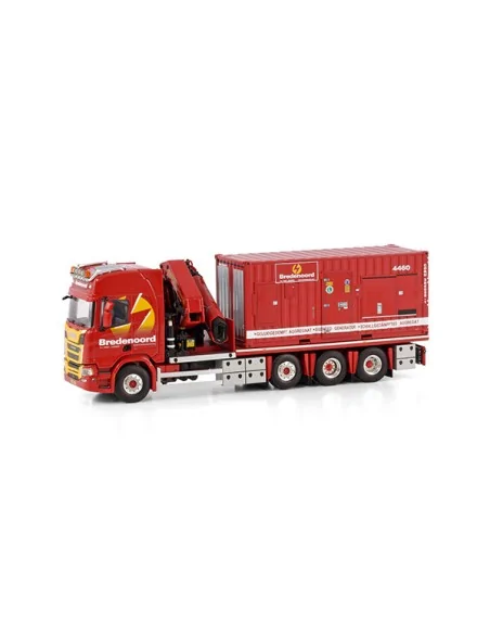 SCANIA R HIGHLINE CR20H 8X2 RIGED TRUCK FLAT BED + PALFINGER PK 65002 SH  WITH 20FT CONTAINER BREDENOORD